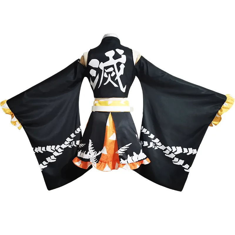 Anime Agatsuma Zenitsu Cosplay Kostüm Lolita Frauen Mädchen Kimono Outfits Halloween Karneval Anzug