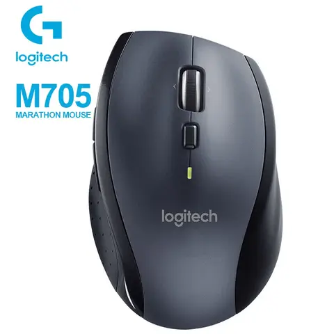 Logitech M705 Wireless Laser Mouse Unifying Receiver Ergonomic Design for PC Laptop Desktop Mac Office Use Computer Peripherals