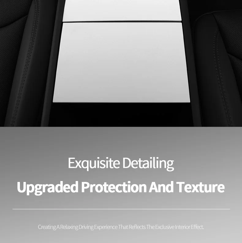 Für Tesla Model Y Juniper Model 3 Highland Mittelkonsole Armlehnenbox Abdeckung Silikon Auto-Innenausstattung Tuning-Zubehör – Detail 2