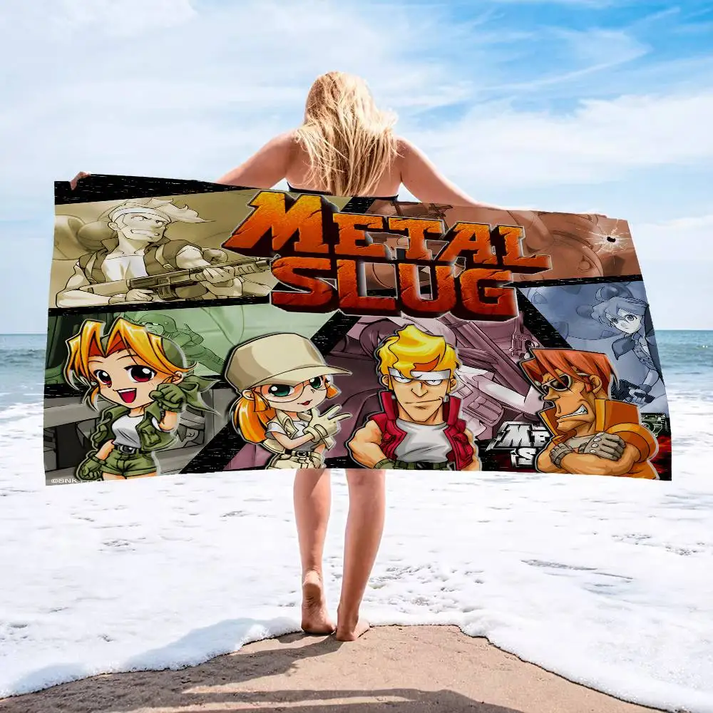 Retro Game Metal Slug Microfiber Beach Towel Absorbent Quick dry Soft Yoga Swimming Resort Mountain Climbing Towel