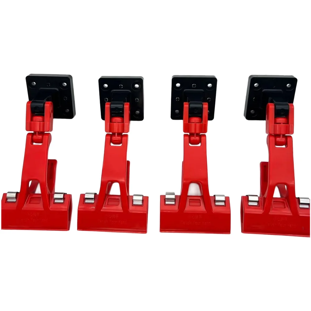Car Cleaning Clip Set of 4 with 360 Rotation Wall Mounted Towel and Tool Organizer for Auto Home Garage Red Plastic