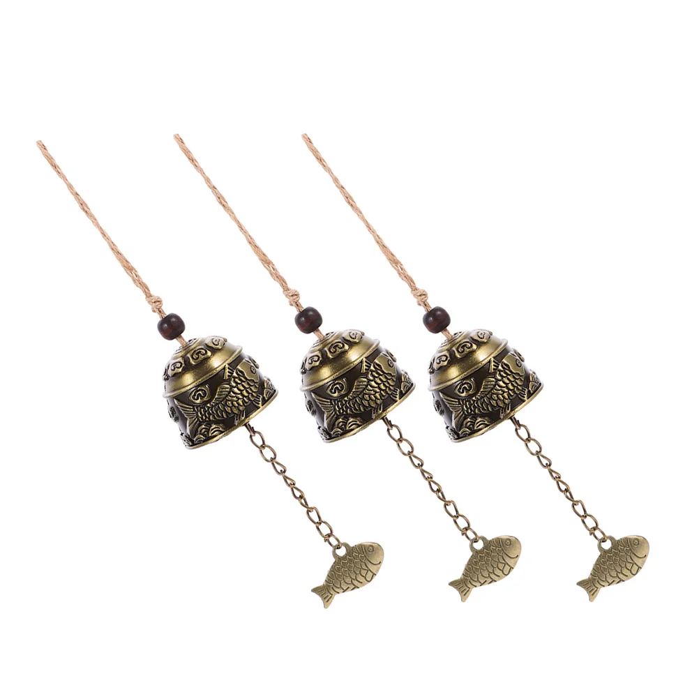 

3Pcs Alloy Hanging Bell Pendant Wind Bell Chime Decorative Ornament for Car Garden Patio Outdoors Alloy Wind Chime