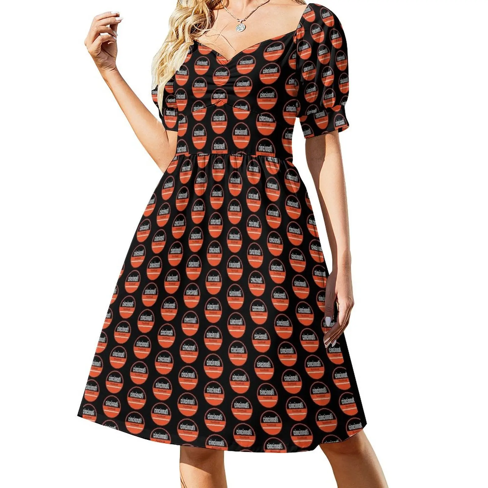 

Cincinnati football Short-Sleeved Dress Womens dresses loose summer dress