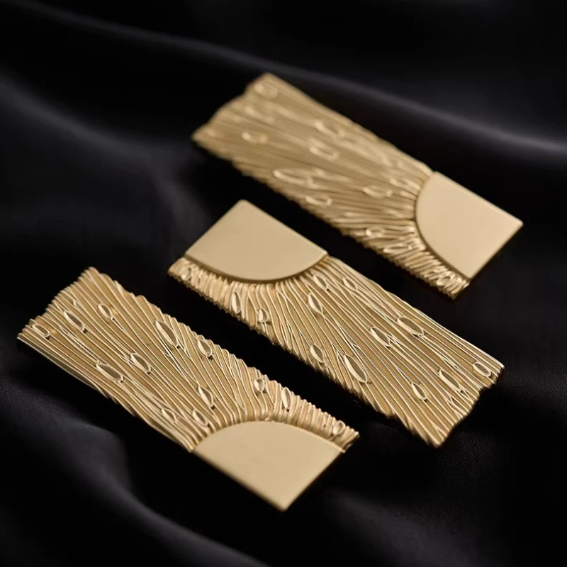 Poignées de porte de placard en laiton de style français, poignée de porte de placard, tiroir, luxe léger, rétro, quincaillerie de meubles, poignée en cuivre pur