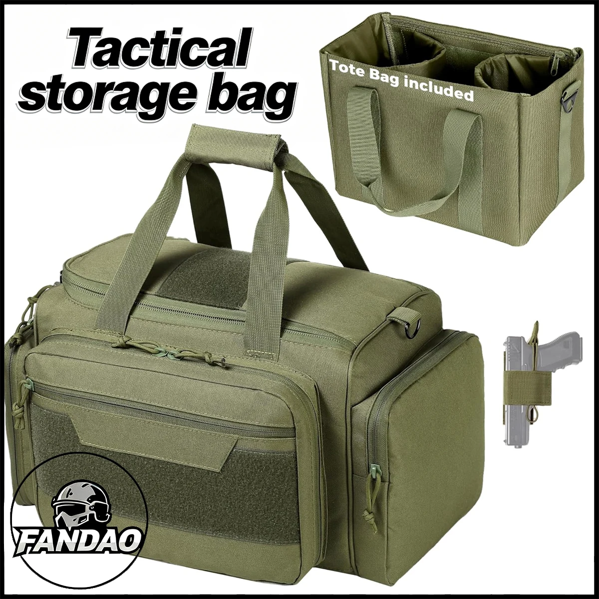 

Tactical Professional Gun Case Bag Large Capacity Handbag with Holster Airsoft Shooting Case for Shooting Range Outdoor Hunting
