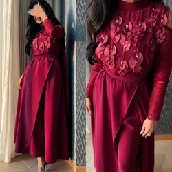 CustomizedJiayigong Sparkle Exquisite   Fashion High Collar A-line Beading Tassel Anke Length Skirts Charmeuse  Dresses