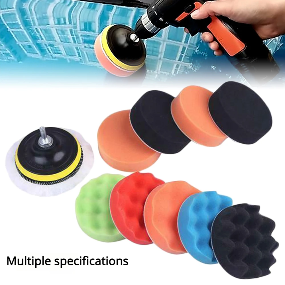 3inch Car Polishing Pad Kit 6/12PCS Sponge Polish Pads Remove Scratches Car Buffing Waxing Cleaning Set for Polisher Buffer Tool