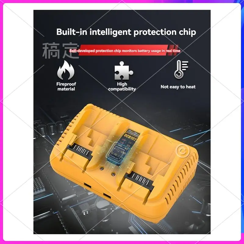 

ATTT-DCB102 Double Charger For Dewalt 12V 20V Lithium Battery Charger