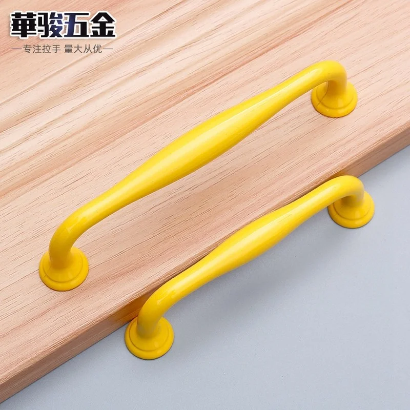 Kitchen Cabinet Knobs Handles Candy Color Furniture Handle for Cabinet Drawer Pulls Aluminum Alloy Handle Hardware 96/128mm