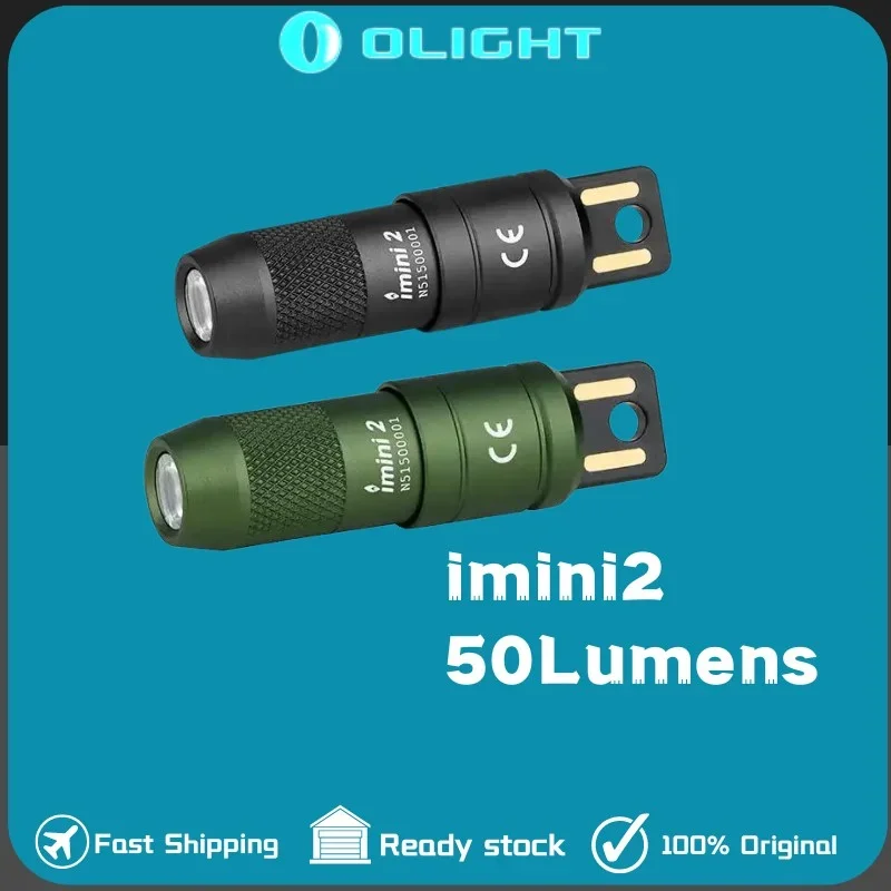 Olight imini 2 EDC Flashlight Rechargeable 50Lumens USB plug on the magnetic cap.