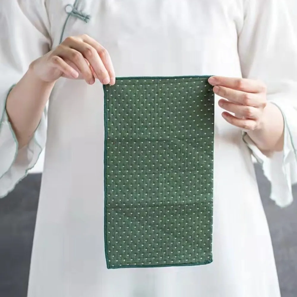 Zen Ramie Linen Tea Towel Multipurpose Cloth Hand Towels Kitchen Towel Coaster Kung Fu Teapot Mat Quick Dry Dish Towel