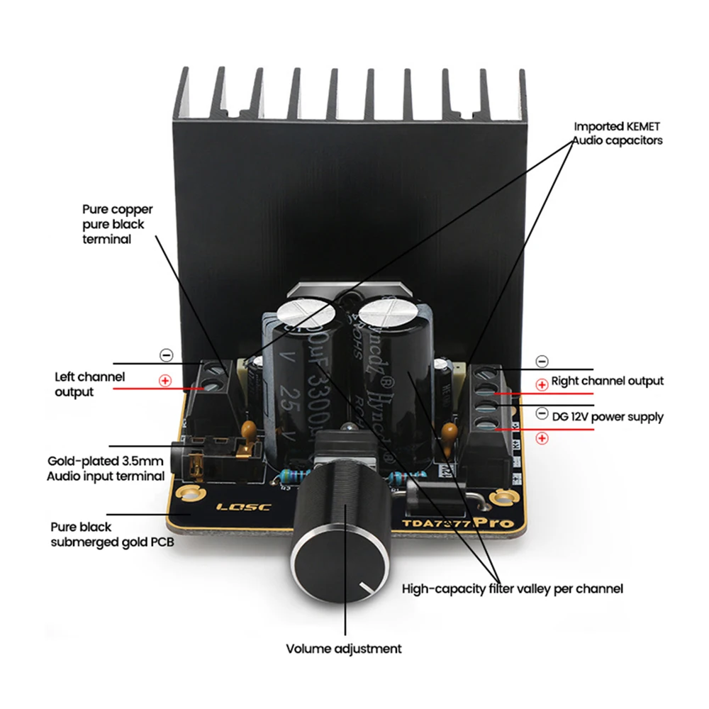 TDA7377 scheda amplificatore Audio 35W * 2 scheda amplificatore di potenza Stereo a doppio canale per amplificatore per auto Home Sound theater