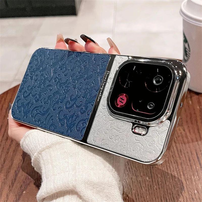 

Чехол для Oppo Find X9 Pro, модная роскошная рельефная текстура, задняя крышка из искусственной кожи для телефона Find X9 X9Pro 5G, жесткий бампер