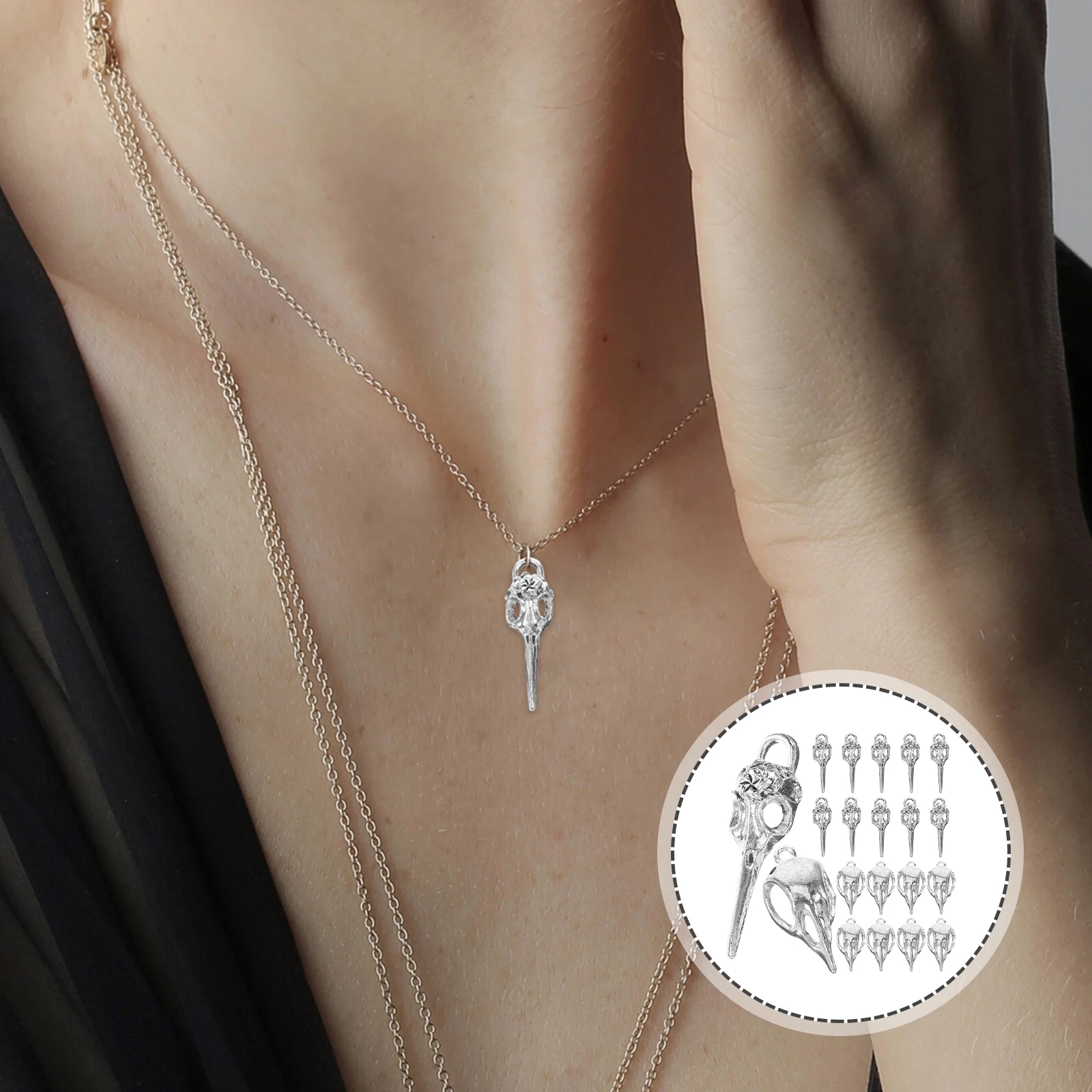 

40 Pcs Accessories Gothic Earrings Man Alloy Pendants for Jewelry Making