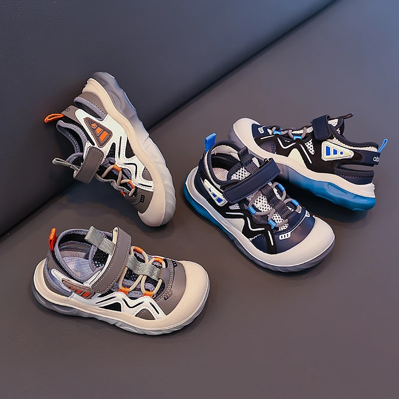 

Lace Free Children Sneakers Easy Slip On Breathable Mesh Wear Resistant Bottom Comfort Sports Shoes for Kids