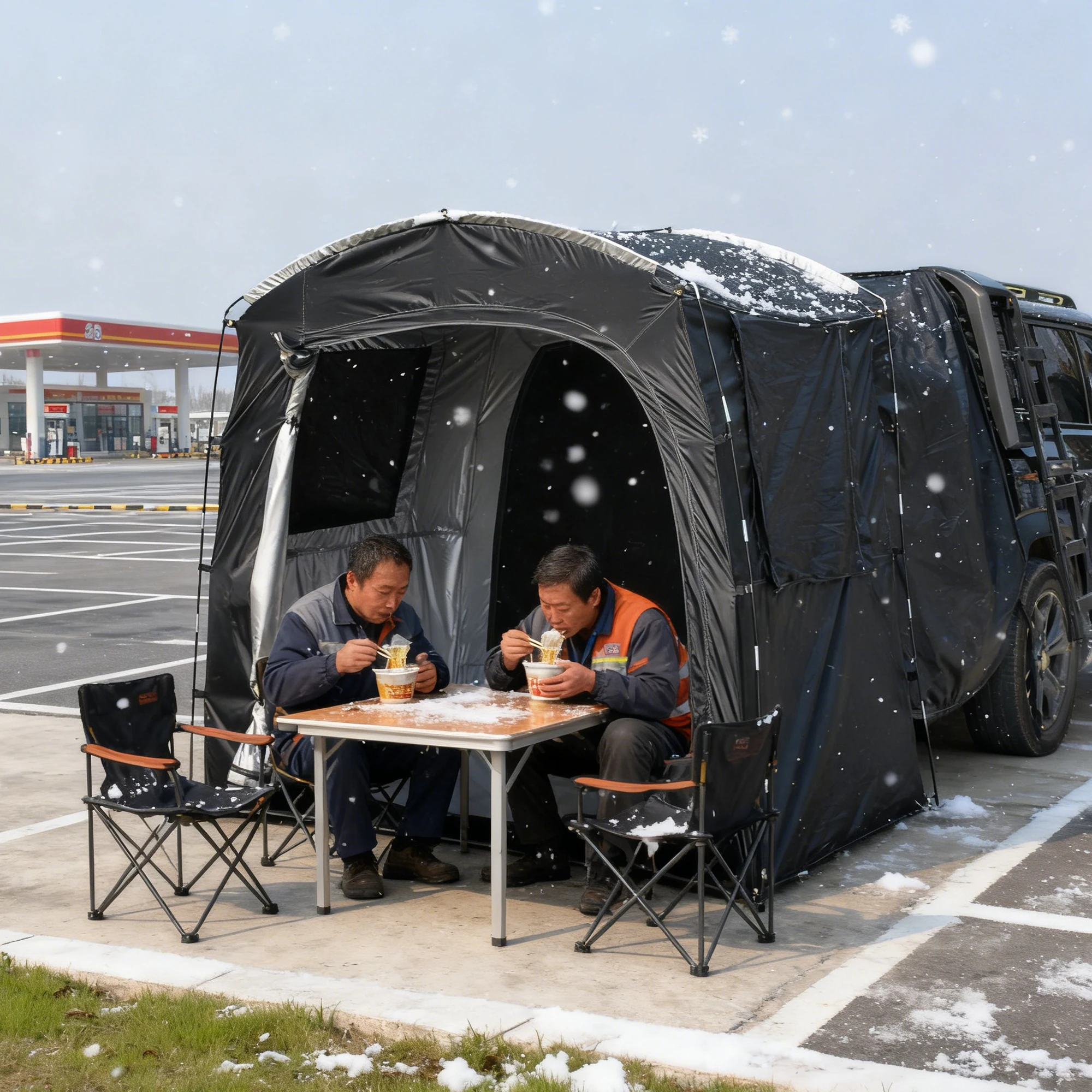 2-Person SUV Rear Tent Annex with 100% Mesh Windows and Waterproof Rainfly, Includes Carry Bag,Waterproof Car Tail Camping Tent