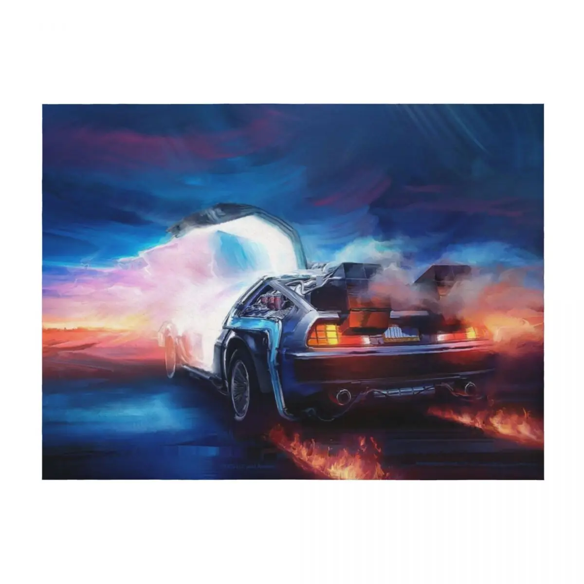 

Back to the Future Delorean Time Machine Throw Blanket blankets ands Quilt Tourist Soft Plush Plaid Blankets