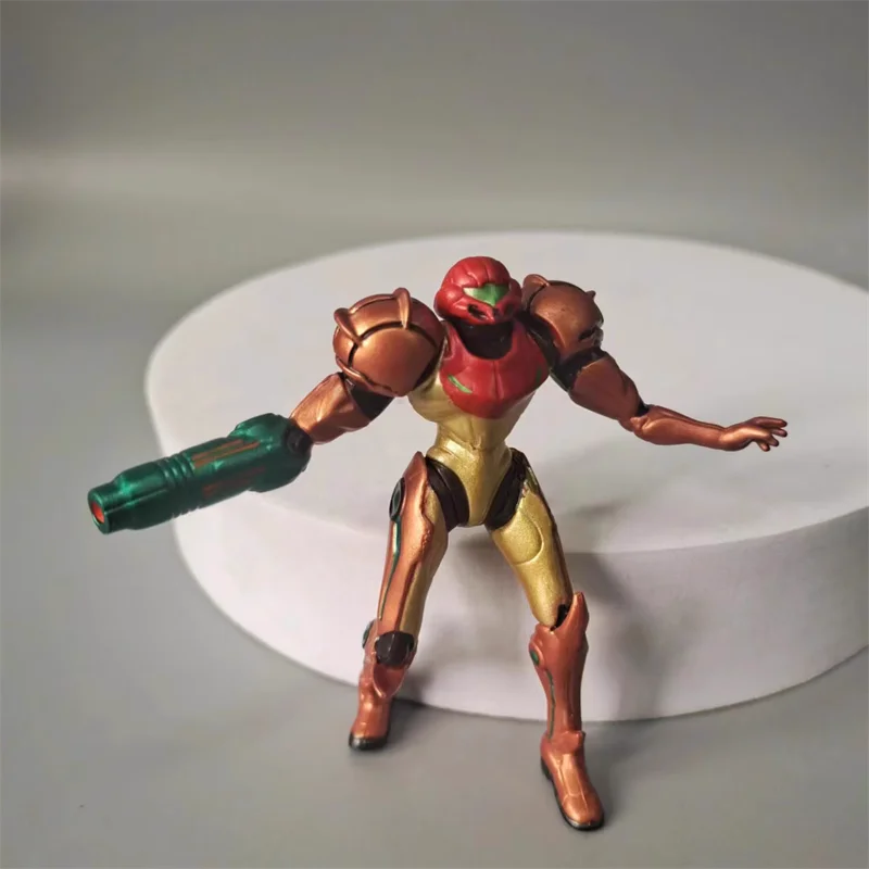 10-15cm cartoon METROID zero samus alan figure joint doll hard PVC arm can move model