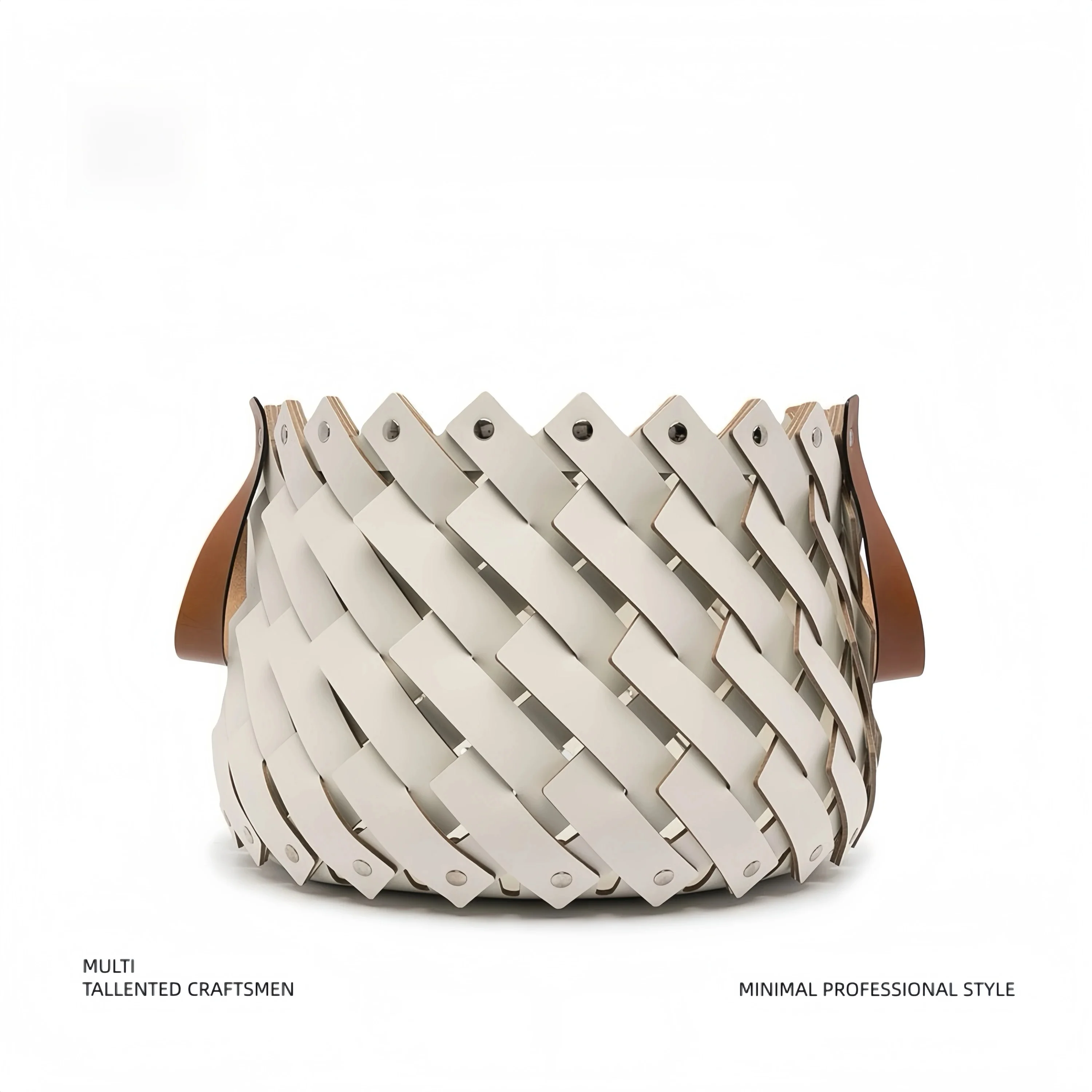 Luxury Creative Leather Woven Storage Basket Room Decoration Accessories Organizer PVC Material for Closet And Dresser
