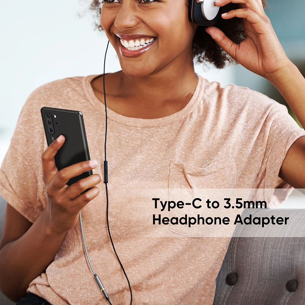 Адаптер для наушников CableCreation USB Type-C к разъему 3,5 мм Aux, USB C к аудиокабелю для iPad Pro Samsung Galaxy Motorola Xiaomi