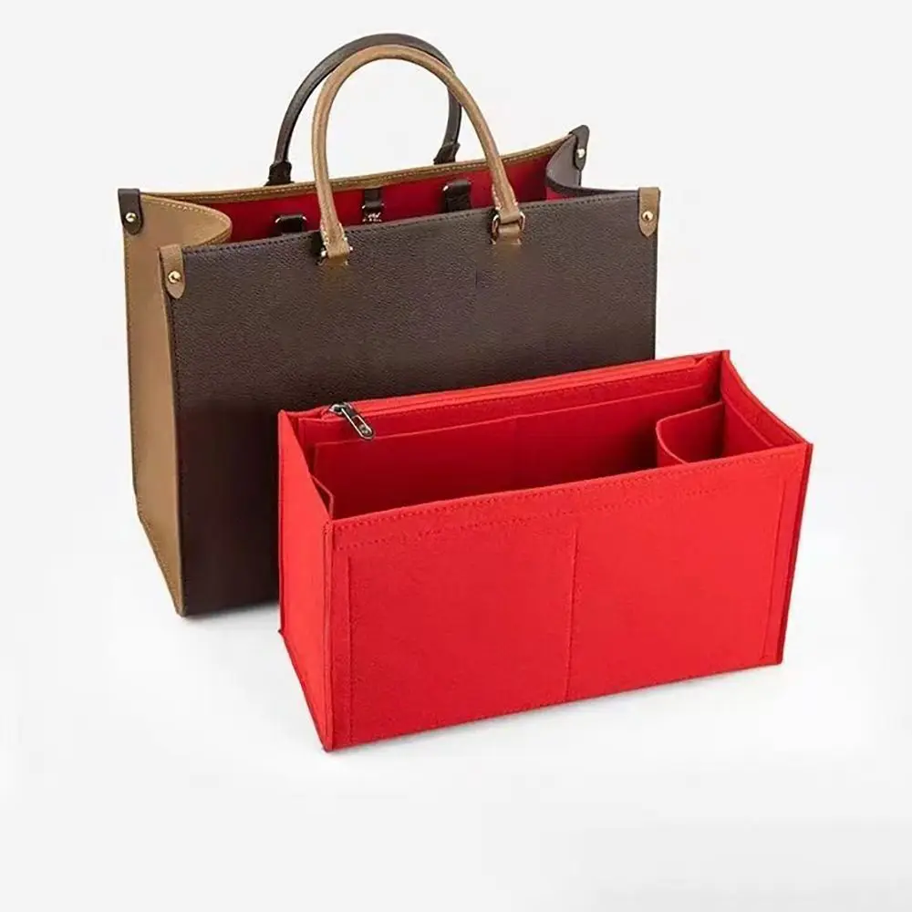 High-quality Felt Handbag Insert Bag Storage Bag Support Purse Liner Portable Organization Internal Bag for For LV Onthego