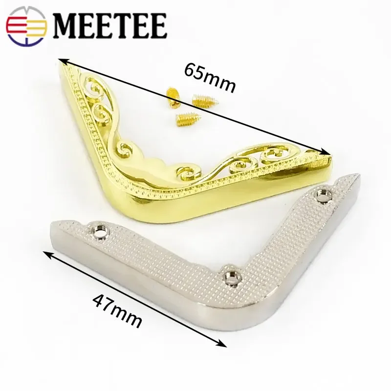 5/10Pcs 48mm Hollow Bag Corner Protector Handbag Strap Cover Clasp Corners Decor End Clips DIY Edge Binding Hardware Accessories