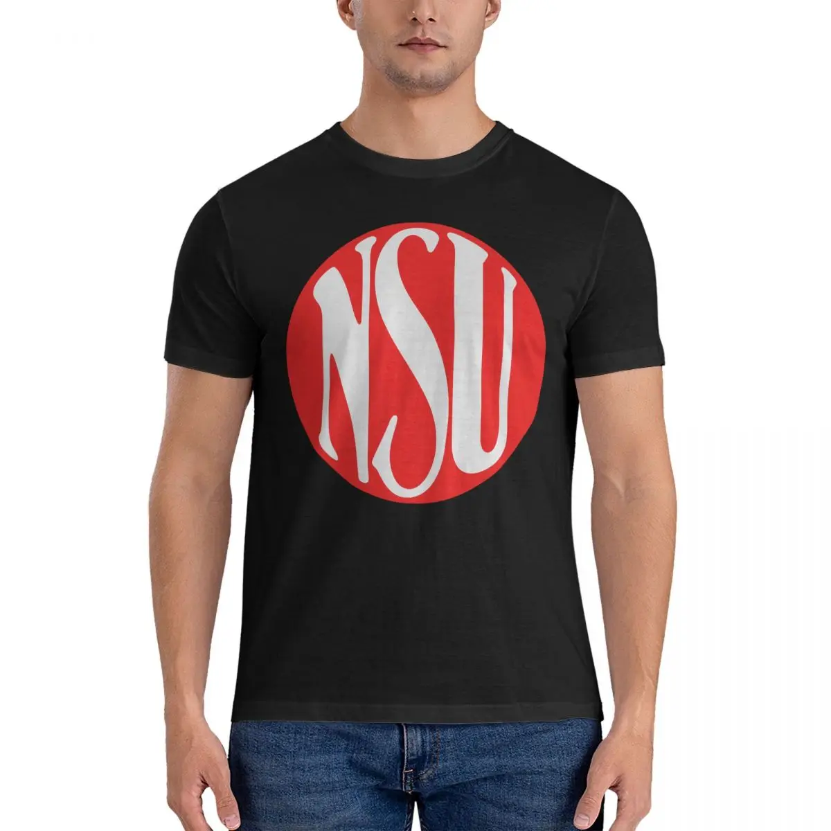

Chill T-Shirt for Men NSU Novelty Pure Cotton Tee Shirt Round Collar Short Sleeve T Shirt 6XL Clothes