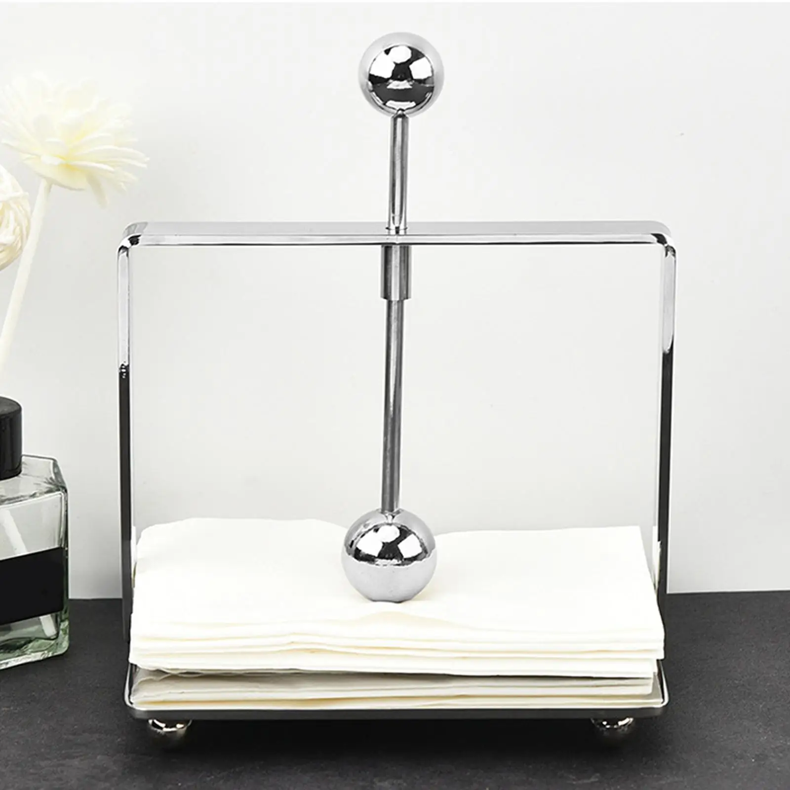 

Держатель для салфеток из нержавеющей стали, настольный держатель для бумажных полотенец, устойчивое основание для хранения