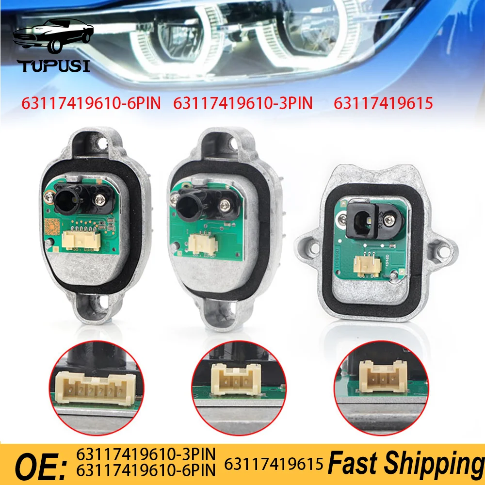 

63117419610 63117419615 3-контактный 6-контактный светодиодный модуль «ангельские глазки», желтый источник DRL для BMW 3 серии F30/F31/F35 LCI 2014-2018