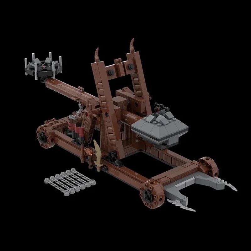 Castle Bricks Magical Rings Moc Building Blocks Movie Scene Medieval Catapult Model DIY Assembly Street View Toys Child Gifts