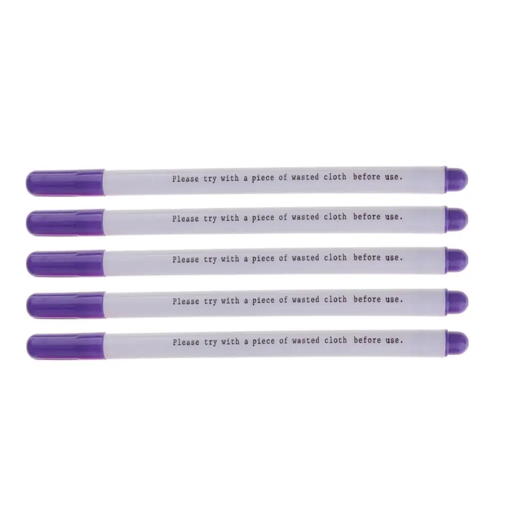 Purple Air Erasable Pen Set for Fabric Temporary Marking Disappearing Ink Sewing Tools for Textile and Crafts