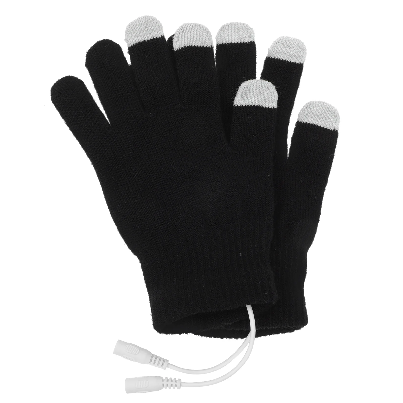 

Unisex Gloves Heating Touch Screen USB Heated Mitten Electro-thermal Adults Knitted Black Electronic Component