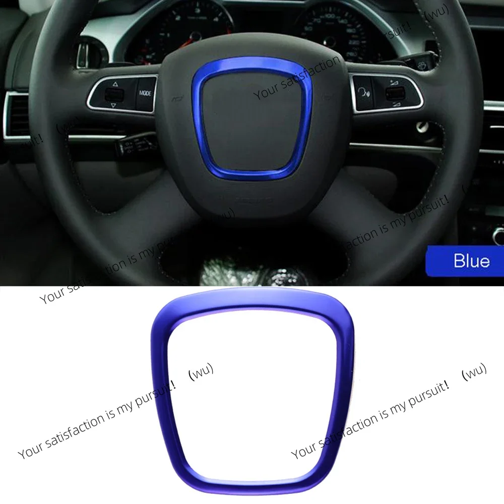 For Audi A4 B6 B7 B8 A6 C6 A5 Q7 Q5 A3 8P S3 8v Car Steering Wheel Center Panel Circle Stickers Cover Trim Interior Accessories view 4