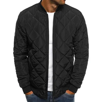 Winter New Jacket Men's Baseball Collar Mesh Pressed Lightweight  Jacket Vintage Flight Casual Long Sleeve 3