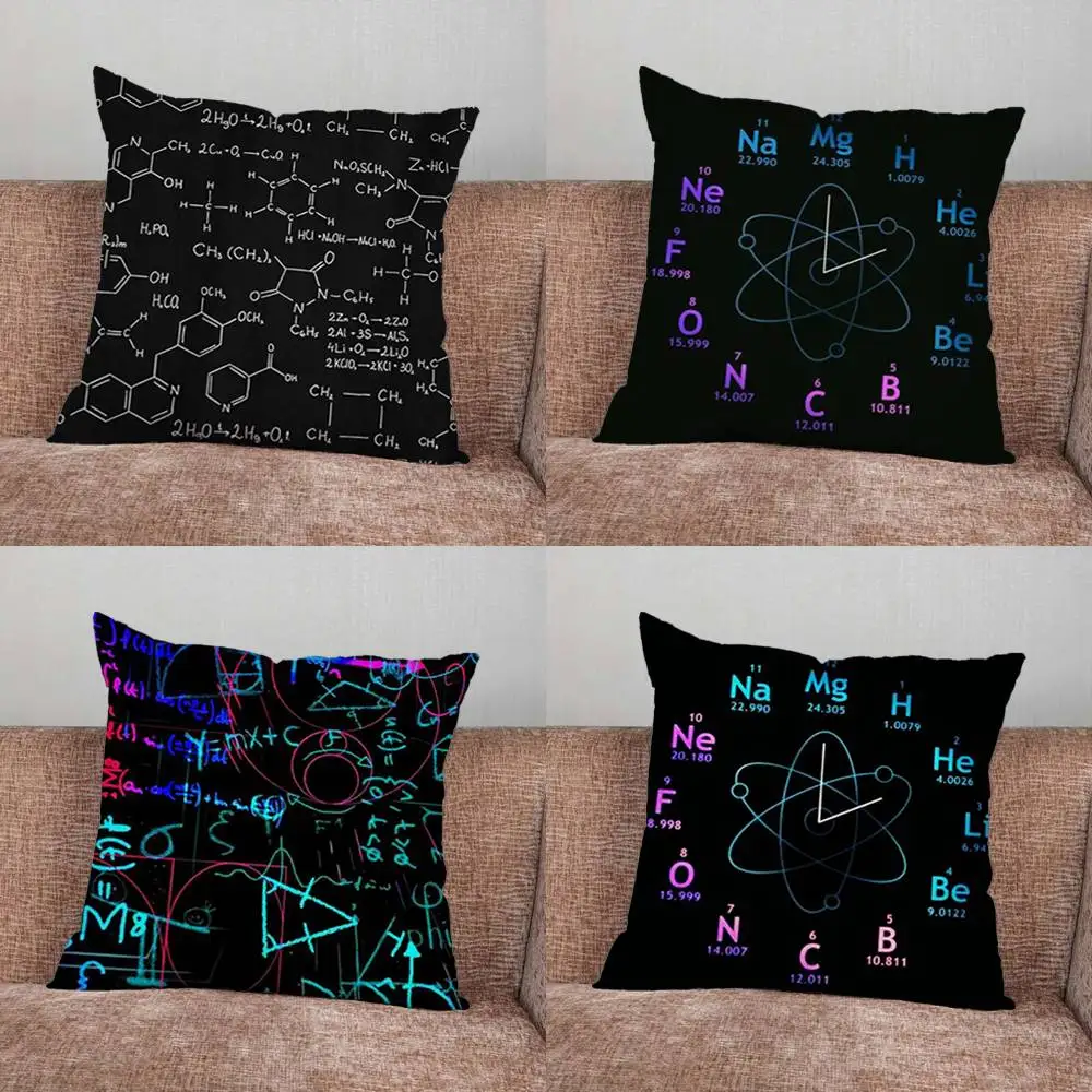

Chemical Elements Pillow Case Pillowcase Home Sofa Cushions Car Cushions Pillowcover Office Pillowshell Pillow