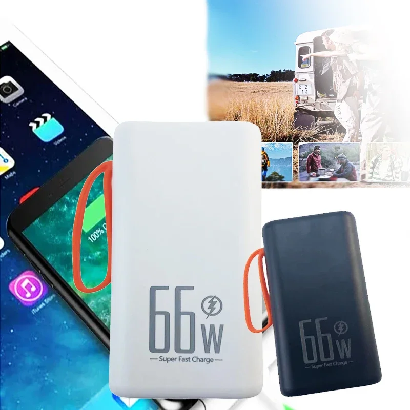 Power Bank 200000mAh 66W, pengisian daya Super cepat untuk iPhone 15 16 Huawei Xiaomi Samsung PD 20W, Powerbank pengisi daya baterai eksternal