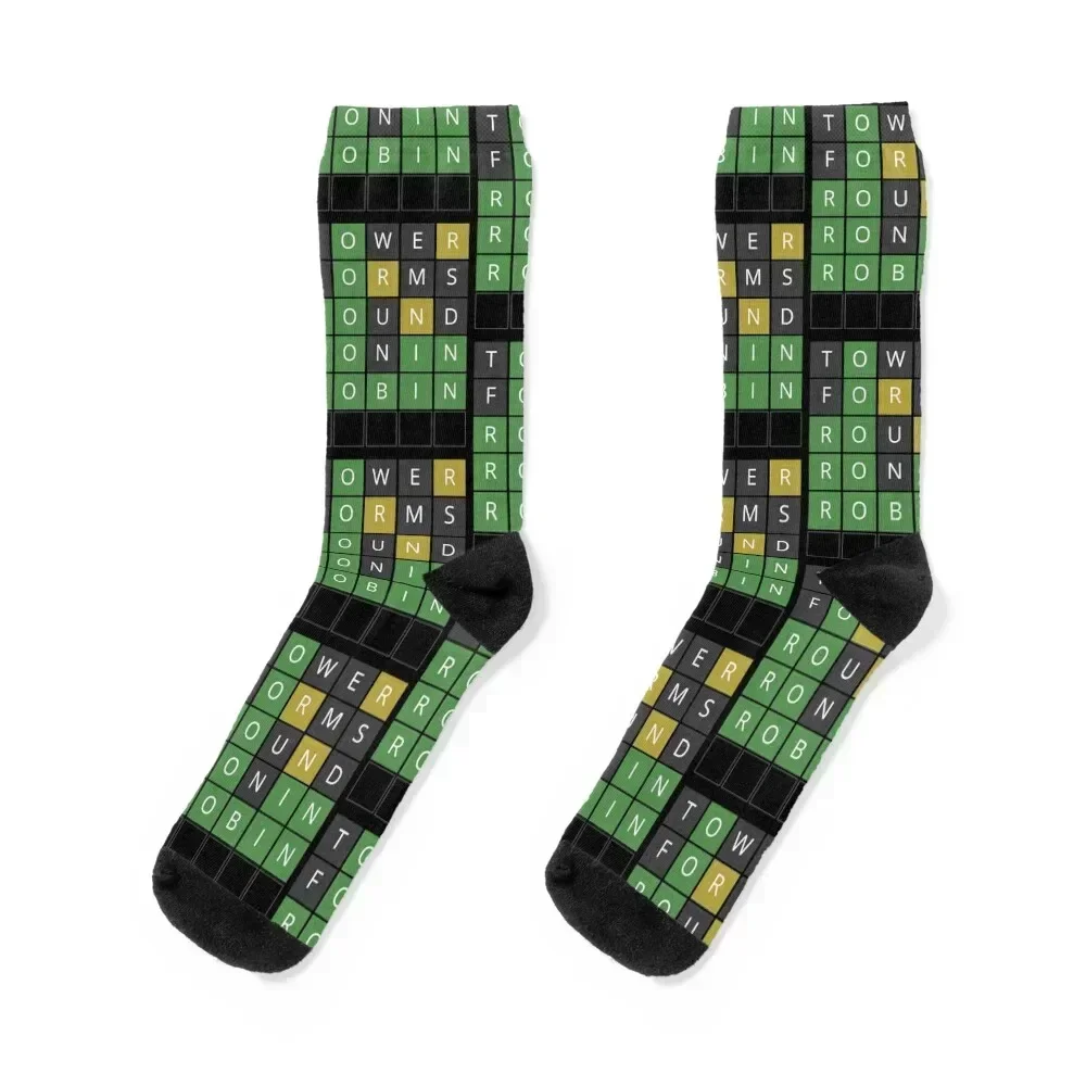 

My First Wordle Socks bright garter Men's funny sock floral Men's Socks Luxury Women's