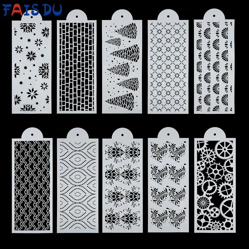 Plastic Sugar Sieve Mold Cake Decorating Painting Lace Layering Stencils Baking Tools Embossing Snowflake Pattern Bakeware