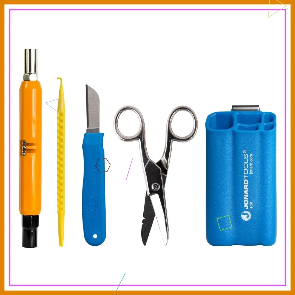 

5 Piece Telecom Installer Kit with Can Wrench, Splicing Knife, Scissors, Probe Pick, and Tool Pouch