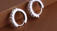 Boucles d'oreilles en argent Sterling 925 de haute qualité, boucles d'oreilles de luxe en Zircon circulaire de 10mm pour filles et femmes, bijoux de fête de mariage, cadeaux 5