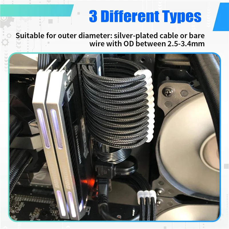 A86G-24PCS/Lot PC Cable Comb Motherboard 24Pin 8Pin 6Pin Cable Comb For Computer Gesleeved Up To 3.4 Mm