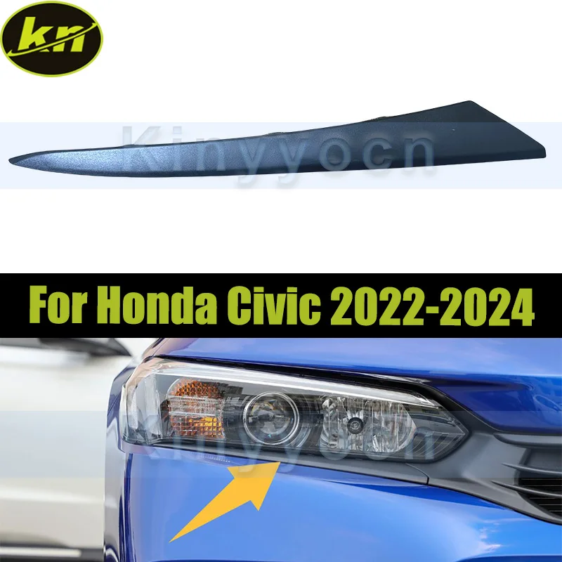 

Car Front Bumper Headlight Trim For Honda Civic 2022 2023 2024