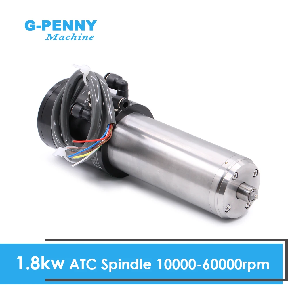 1.8kw Water Cooled Spindle ATC Spindle Motor Automatic Tool Change 220v Auto tool change spindle 10000-60000rpm PCB metal iron