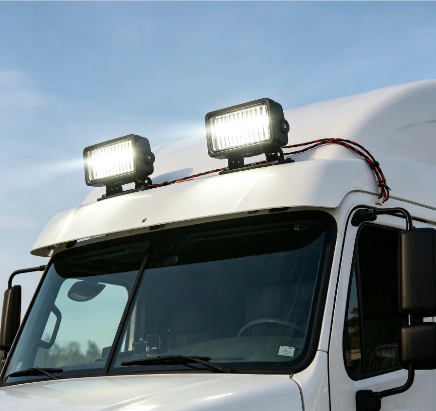 RC 1/14 LED Spotlight Engineering Lights for Tamiya Hydraulic Excavator Loader Dump Truck for IVECO Trailer Tipper DIY Parts
