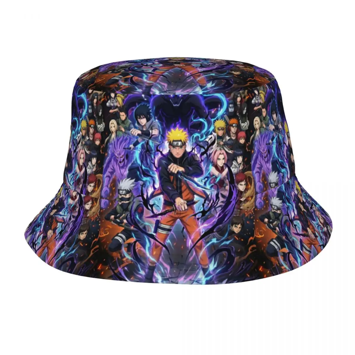 

Custom Animes U-Uzumakies N-Narutoes Bucket Hats Women Men Unisex Trendy Summer Fisherman Cap