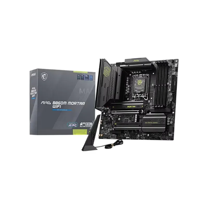 【CHIMU HOME】LGA 1851 M-ATX B860 게이밍 마더보드 WIFI7 PCIe5.0 M.2 DDR5 코어 울트라 시리즈 프로세서용 썸네일 2