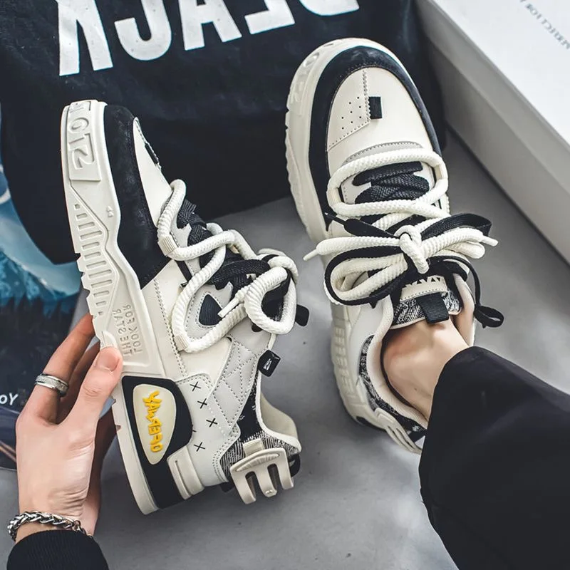 Designer Shoes for Men Fashion Men Sneakers Street Personality Gear Pattern Skateboard Shoes Casual Vulcanized Zapatos De Hombre