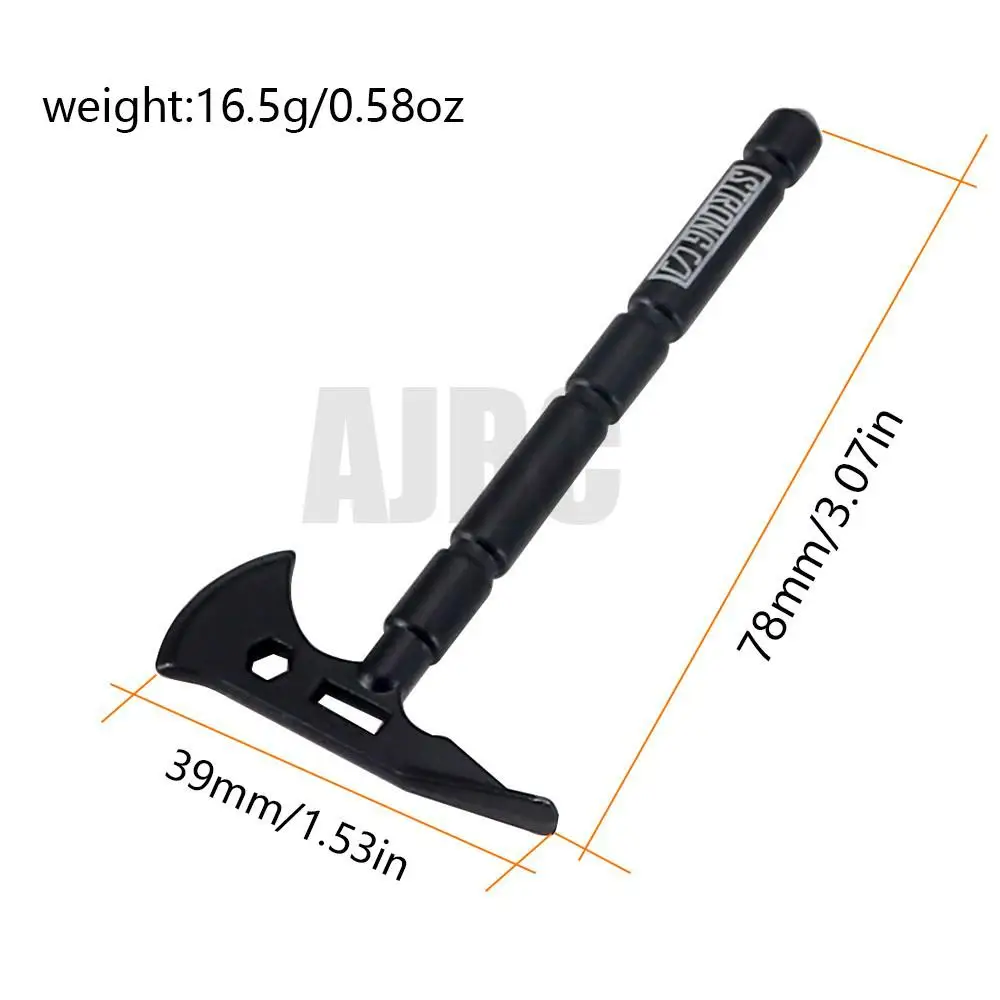 Black Metal Shovel/pickaxe/axe For 1/10 Rc Crawler Car Trax/as Trx4 Rgt Yikong Redcat Axial Scx10 D90 Rc4wd Decorative Parts