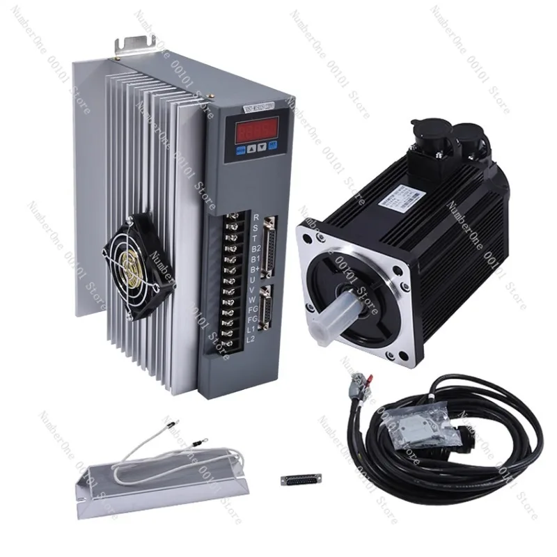 

130ST-M15025 15N.M.3.8KW, серводвигатель 2500 об/мин + драйвер + линия энкодера 3M + линия двигателя 3M + 25-контактный разъем параллельного порта