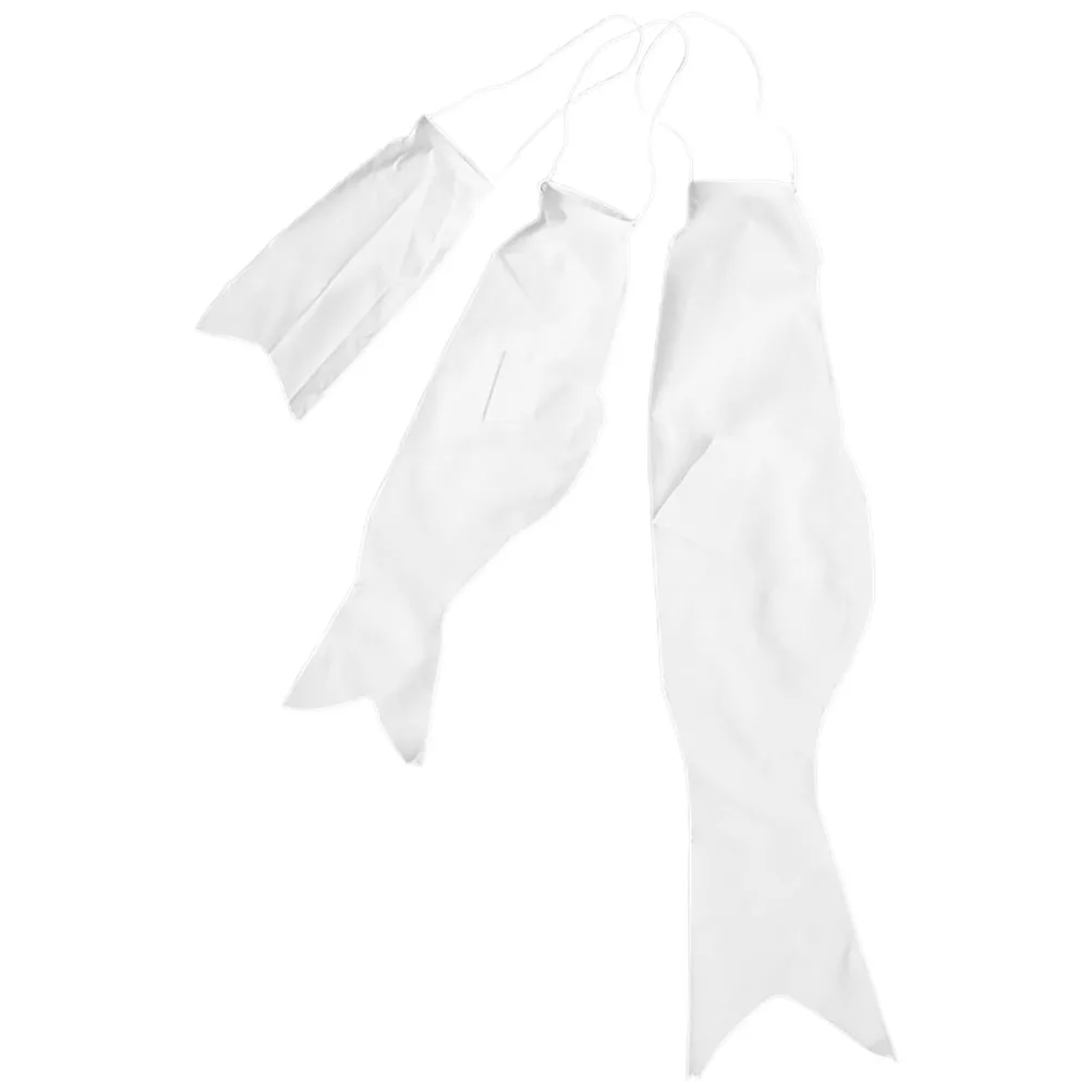 

3 pcs Blank Carp Banner Koinobori Japanese Windsock Diy Unpainted Cloth Socks 25cm 45cm 70cm Lightweight Hanging Outdoor Garden